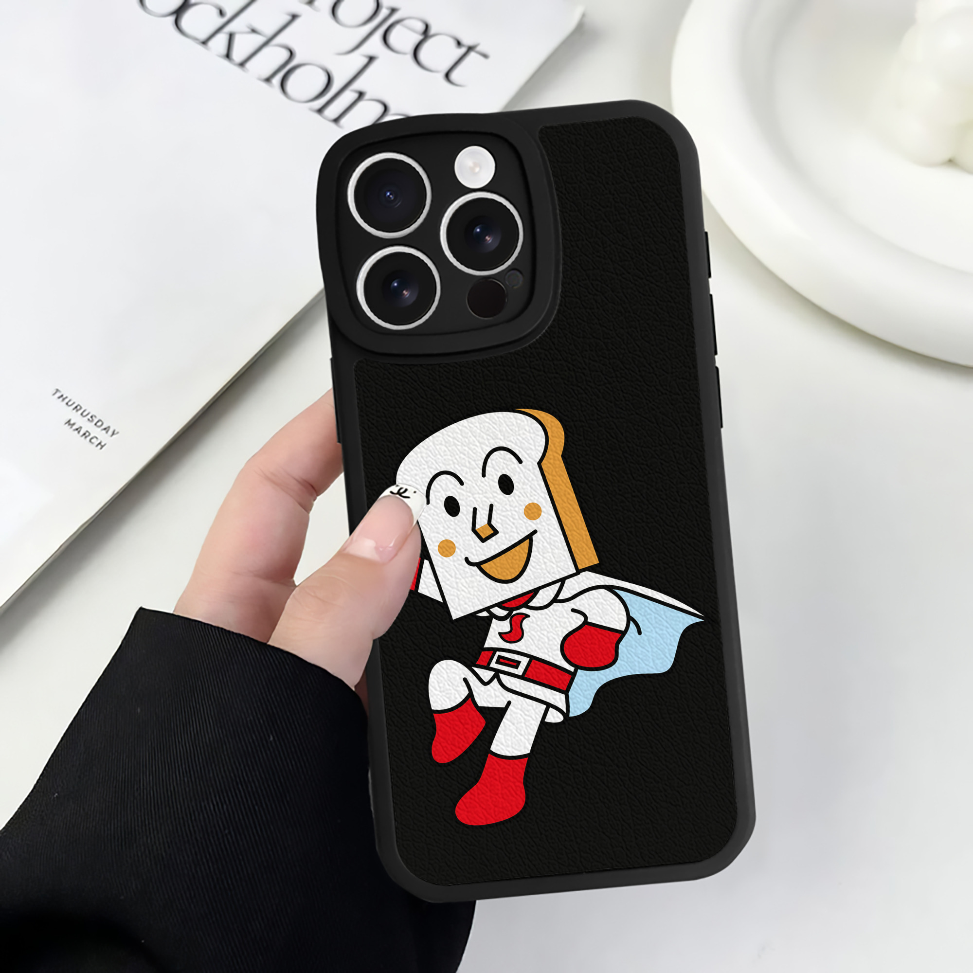 （画像用） アンパンマン Anpanman 【iPhone 16シリーズ対応】シリコンスマホケース（レザー調） 材質：シリコン